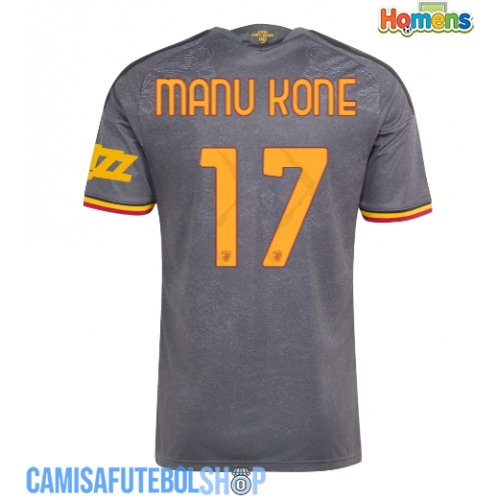 Camisa de time de futebol AS Roma Manu Kone #17 Replicas 3º Equipamento 2026-27 Manga Curta
